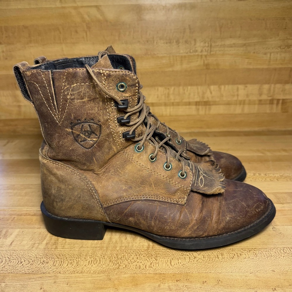 Ariat Heritage Lacer Brown Leather Western Work Boots 33525 Womens 7B